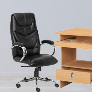 ML-1079 High Back Doblepie Black Office Executive Chair