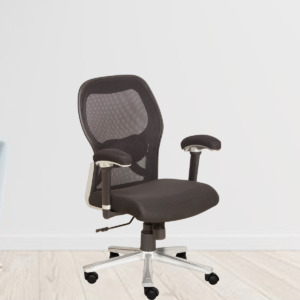 ML-1641 Mesh Office Chair Revolving With SS Finish