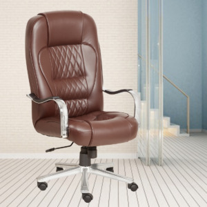 ML-1647 Brown Leatherette High Back Office Executive Chair