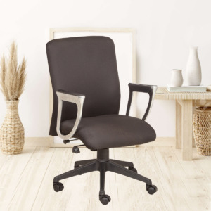 ML-1664 Brown Padded Mesh Fabric Visitors Office Chair