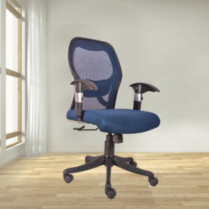 ML-573 Pavoreal Mid Back Executive Chair In Blue Color