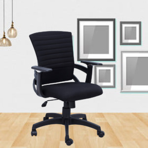 ML-840 Low Back Fabric Chair Black