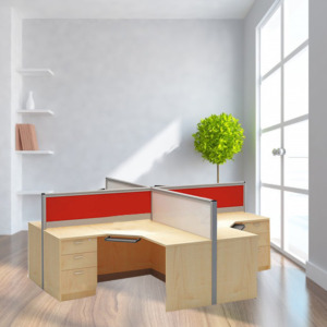 ML-B670-WORKSTATION TABLE-( Plus Shape) (5 X 2.5)