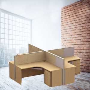 ML-B672-WORKSTATION TABLE-(Plus Shape) (4 X 2.5)
