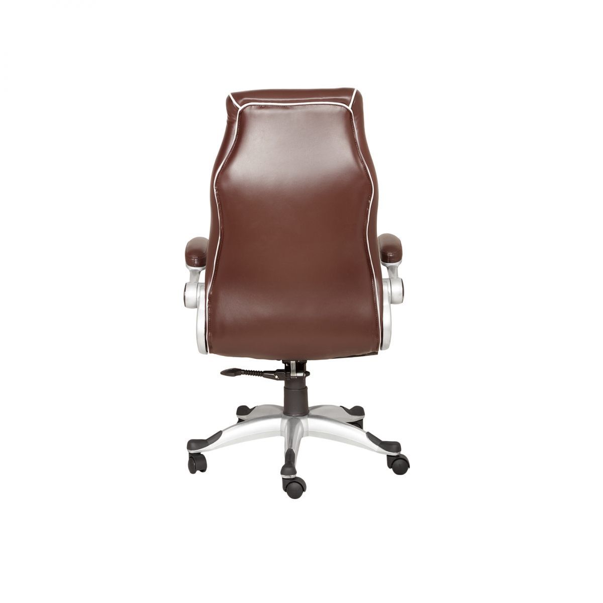 ML-1609 HB Dark Red Executive Office Chair With White Lining Edges - Image 3