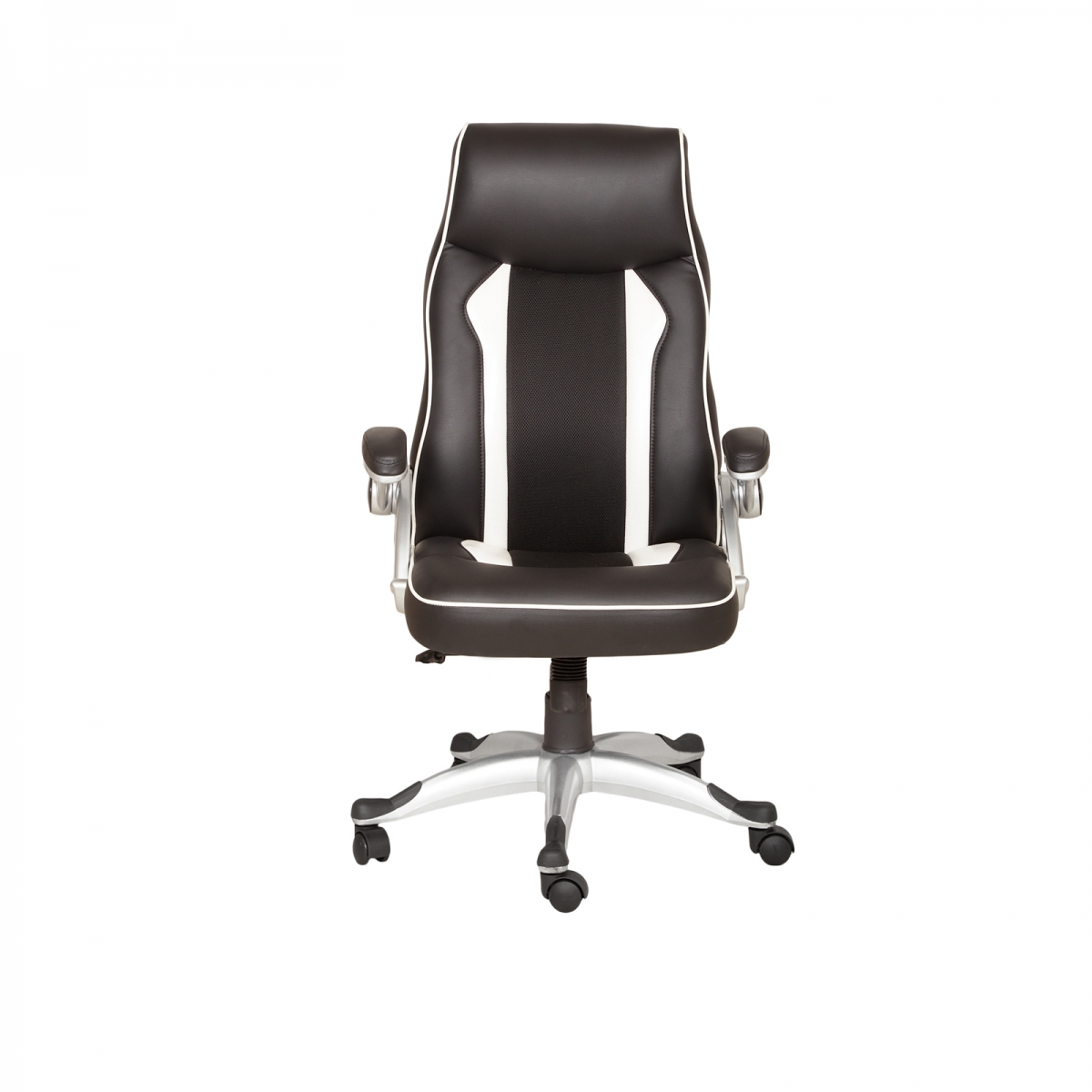 ML-1610 HB Black Executive Office Chair With White Lining Edges - Image 2