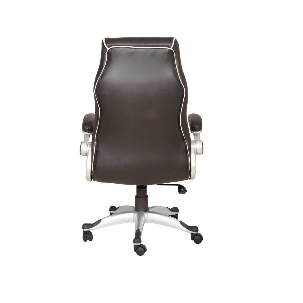 ML-1610 HB Black Executive Office Chair With White Lining Edges - Image 3