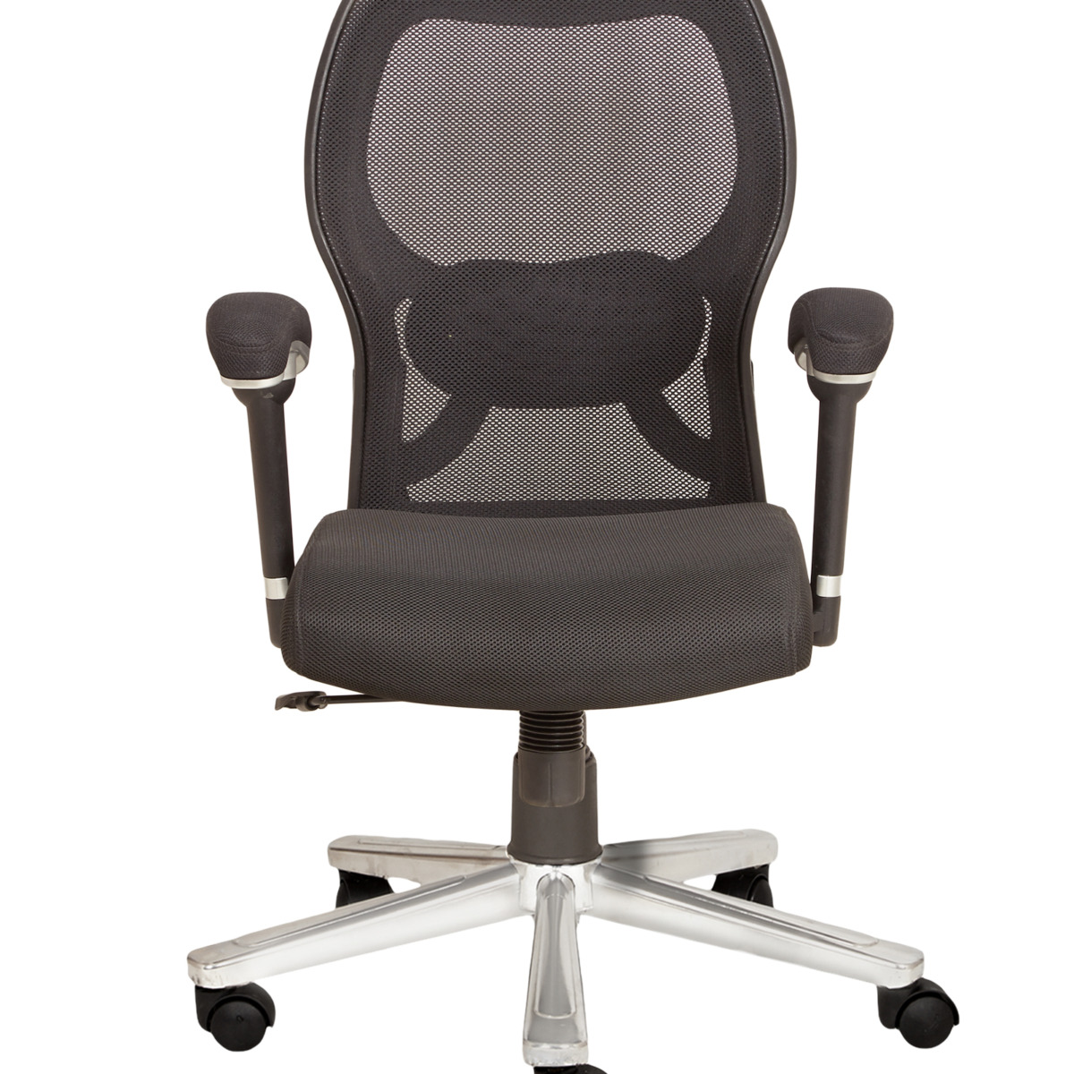 ML-1641 Mesh Office Chair Revolving With SS Finish - Image 2