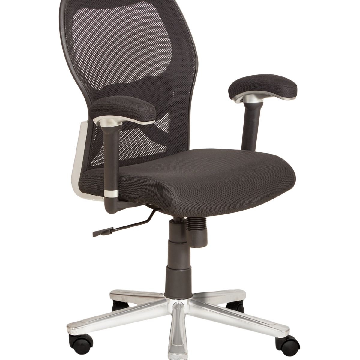 ML-1641 Mesh Office Chair Revolving With SS Finish - Image 5