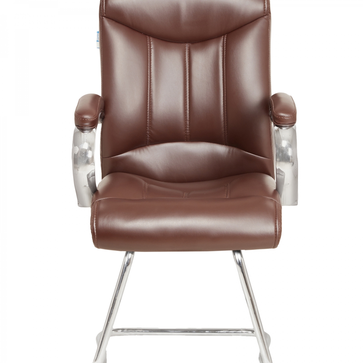 ML-1657 Brown bonded leather Padded Office Visitor Chair - Image 2