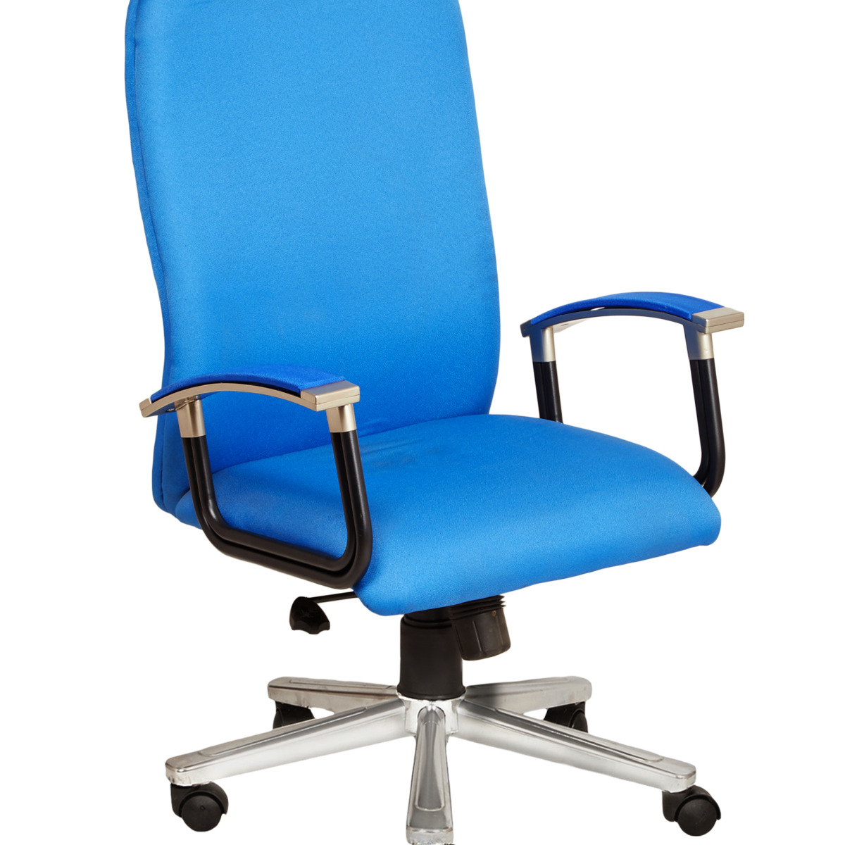 ML-1661 Blue Mesh Fabric Revolving Office Chair - Image 6