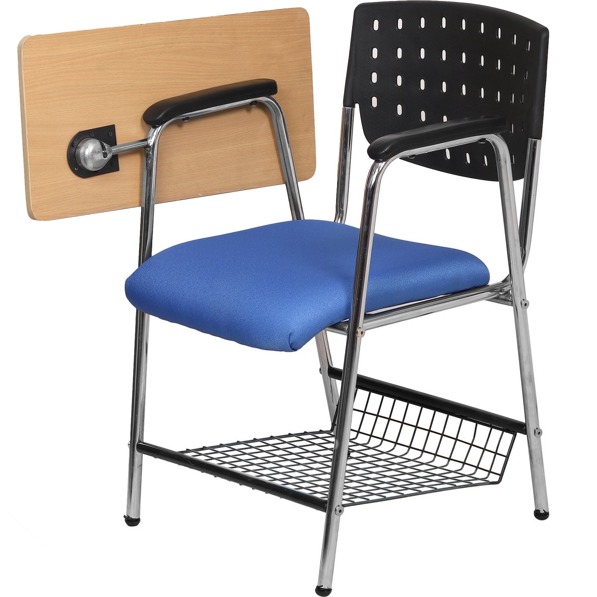 ML-1201 Madison Modern Training Chair In Black & Blue - Image 3