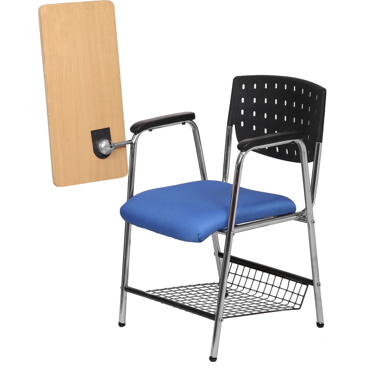 ML-1201 Madison Modern Training Chair In Black & Blue - Image 4