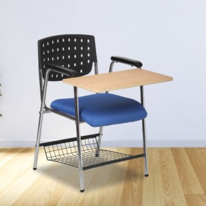 ML-1201 Madison Modern Training Chair In Black & Blue