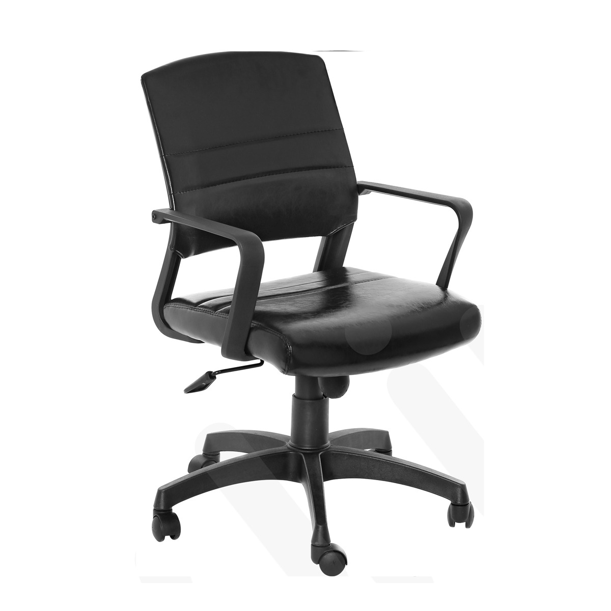 ML-816 Low Back glossy Leatherette Black Visitor Chair - Image 2