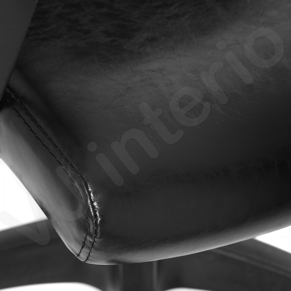 ML-816 Low Back glossy Leatherette Black Visitor Chair - Image 4