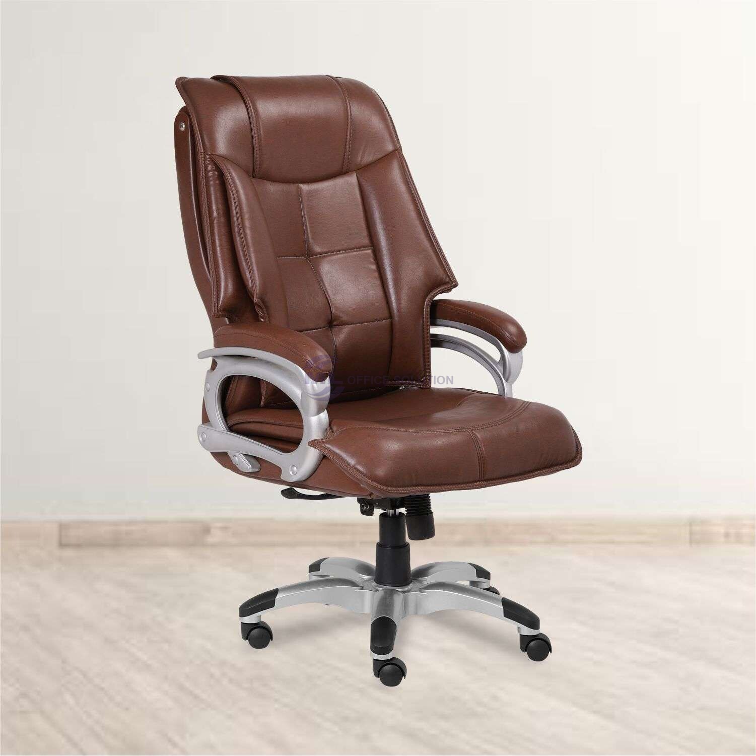 ML-1324-High Back Wooden Handle Director Office Chair In Brown