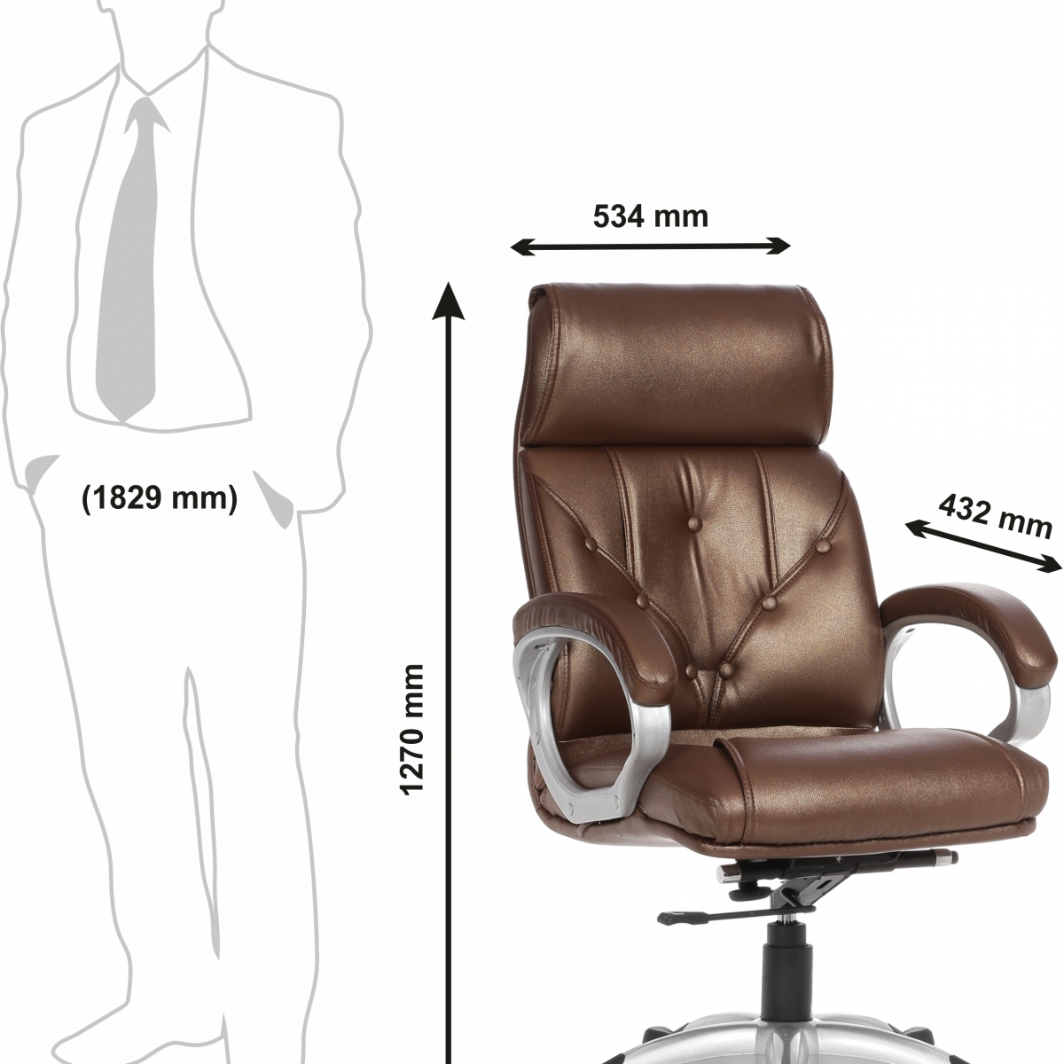 ML-511 Siete HB Executive Chair - Image 6