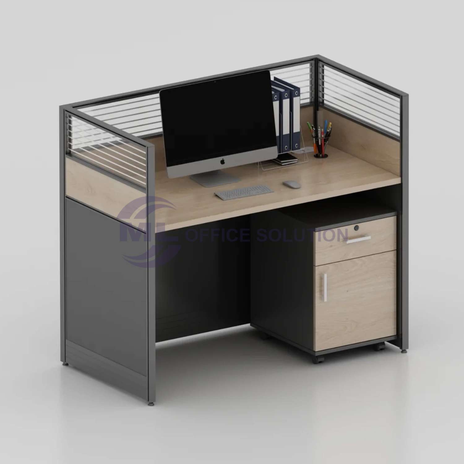 Cubicle Cluster Workstation with Pedestal